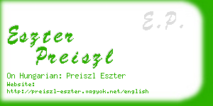 eszter preiszl business card